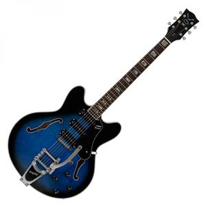 VOX Bobcat S66 Bigsby Sapphire Blue Semi-Acoustic Guitar