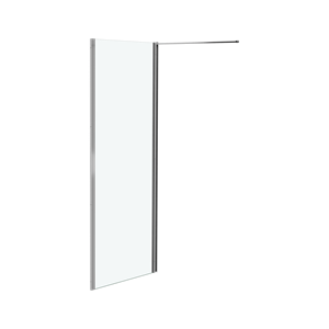 Luca Varess Kuresa zijpaneel 90 cm helder glas glanzend chroom profiel