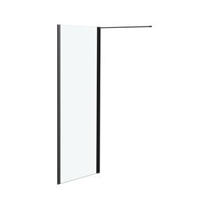 Luca Varess Kuresa zijpaneel 90 cm helder glas mat zwarte profiel