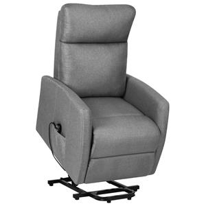 VidaXL Sta-op-stoel Verstelbaar Stof Lichtgrijs