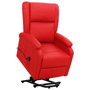 VidaXL Sta-op-stoel Verstelbaar Kunstleer Rood