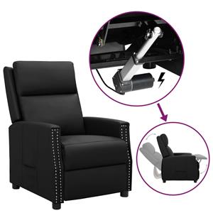 VidaXL Sta-opstoel Verstelbaar Kunstleer Zwart