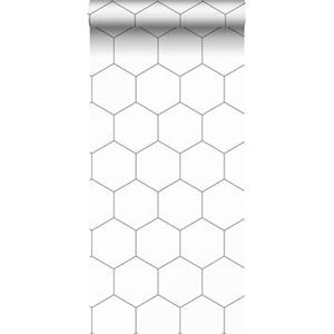 Esta Home ESTAhome behang hexagon zwart wit - 139311 - 0.53 x 10.05 m