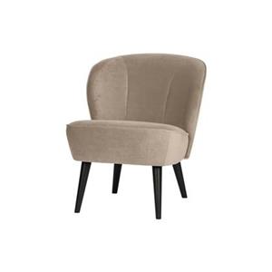 Woood Sara Fauteuil - Velvet - Khaki - 59x71x70