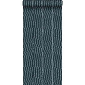 Esta Home ESTAhome behang visgraat-motief donkerblauw - 139109 - 0,53 x 10,05 m