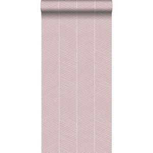 Esta Home ESTAhome behang visgraat-motief oudroze - 139107 - 0,53 x 10,05 m