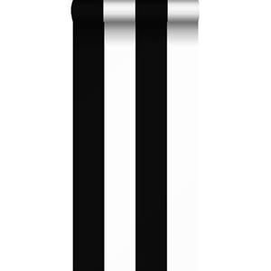 Sanders & Sandersx Sanders & Sanders behang brede streep zwart en wit - 935221 - 53 cm x