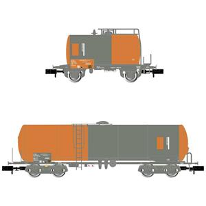 Arnold HN6398 N set van 2 ketelwagens Uetikon van de SBB