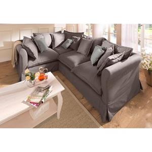 Home affaire Ecksofa "Luise", mit vielen losen Kissen und abnehmbarer Husse