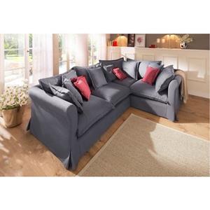 Home affaire Ecksofa "Luise", mit vielen losen Kissen und abnehmbarer Husse