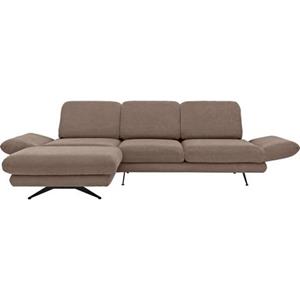 Places of Style Ecksofa "Saletto", modernes Design, mit Armlehnenfunktion, wahlweise mit Drehsitz und Rückenverstellung