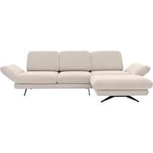 Places of Style Ecksofa "Saletto", modernes Design, mit Armlehnenfunktion, wahlweise mit Drehsitz und Rückenverstellung