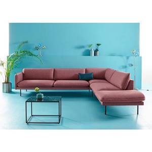 COUCH♥ Ecksofa "Levon", mit Ottomanenabschluß, mit Metallbeinen, COUCH Lieblingsstücke