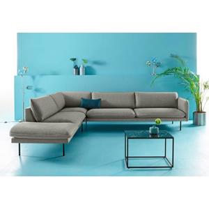 COUCH♥ Ecksofa "Levon", mit Ottomanenabschluß, mit Metallbeinen, COUCH Lieblingsstücke