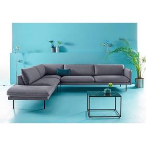 COUCH♥ Ecksofa "Levon", mit Ottomanenabschluß, mit Metallbeinen, COUCH Lieblingsstücke