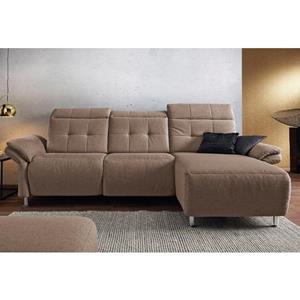 Places of Style Ecksofa "Manhattan", 2 Sitze mit elektrischer Relaxfunktion, verstellbare Armlehnen