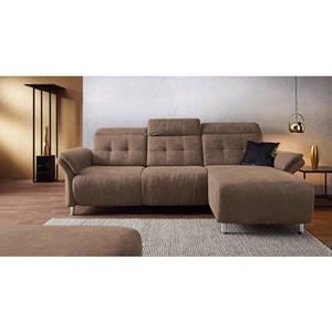 Places of Style Ecksofa "Manhattan", 2 Sitze mit elektrischer Relaxfunktion, verstellbare Armlehnen