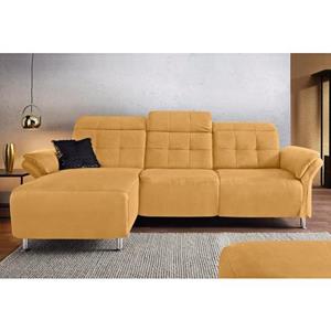 Places of Style Ecksofa "Manhattan", 2 Sitze mit elektrischer Relaxfunktion, verstellbare Armlehnen