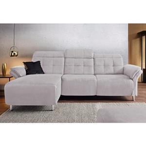 Places of Style Ecksofa "Manhattan", 2 Sitze mit elektrischer Relaxfunktion, verstellbare Armlehnen