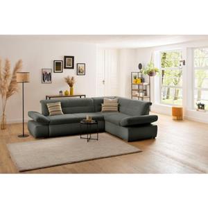 my home Ecksofa »Avesa«, Wahlweise mit Arm- und Bettfunktion, B/T/H: 275/211/80 cm