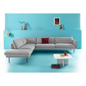 COUCH♥ Ecksofa "Levon", mit Ottomanenabschluß, mit Metallbeinen, COUCH Lieblingsstücke