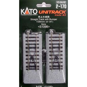 KATO H0  Unitrack 2-170 Eindstuk met stootblok 109 mm 2 stuk(s)