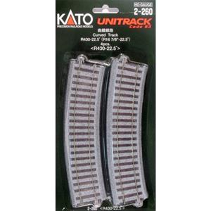 KATO H0  Unitrack 2-260 Gebogen rails 4 stuk(s)