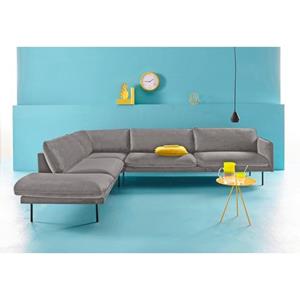 COUCH♥ Ecksofa "Levon", mit Ottomanenabschluß, mit Metallbeinen, COUCH Lieblingsstücke