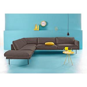 COUCH♥ Ecksofa "Levon", mit Ottomanenabschluß, mit Metallbeinen, COUCH Lieblingsstücke