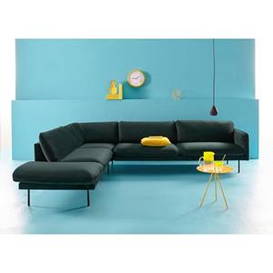 COUCH♥ Ecksofa "Levon", mit Ottomanenabschluß, mit Metallbeinen, COUCH Lieblingsstücke