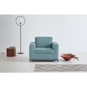 OTTO products Sessel "Grazzo", hochwertige Stoffe aus recyceltem Material, Steppung im Sitzbereich