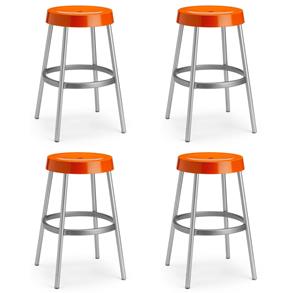 SCAB Set 4 Barkrukken GIM - Zithoogte 80 Cm - Oranje