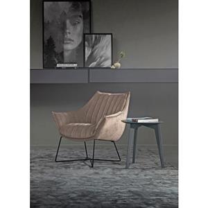 Furninova Loungestoel Egon Quilt prettige loungestoel met aantrekkelijke decoratieve naden, in scandinavisch design