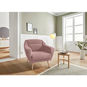 andas Sessel "Bille", mit Naht im Rückenkissen und Eiche-Beinen, Design by Morten Georgsen