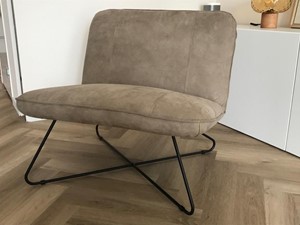 ShopX Leren fauteuil smile 80 98 bruin, bruin leer, bruine stoel