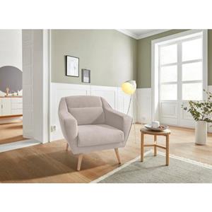 andas Sessel "Bille", mit Naht im Rückenkissen und Eiche-Beinen, Design by Morten Georgsen