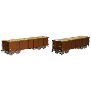 pikoh0 Piko H0 58235 H0 2-delige set open goederenwagons Eaos met houten lading DB-AG