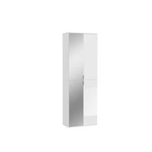 Hioshop ProjektX kledingkast 4 deuren wit, spiegel.