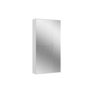 Hioshop ProjektX kledingkast 6 deuren wit, spiegel.