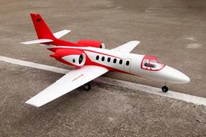 Dynam Cessna 550 Turbo Jet Twin V2 1180mm PNF - Rood