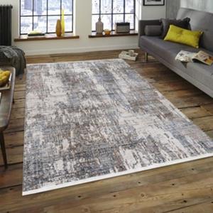 Carpetilla Designer Wohnzimmer Teppich Abstrakte Musterung Modern  Grau Richmond grau Gr. 85 x 150