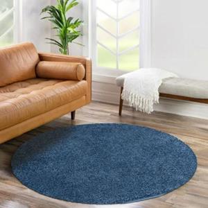 Carpet city Shaggy Hochflor Teppich - Blau - Flauschig-Weich - Langflor Teppiche Einfarbig Wohnzimmer, Schlafzimmer blau Gr. 80 x 150