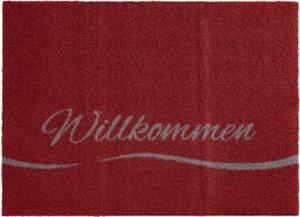 Erwin Müller Fußmatte Willkommen weinrot Gr. 40 x 100