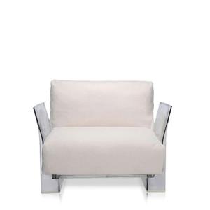 Kartell Pop Trevira™ Sessel/Sofa  Gestellfarbe: transparent Farbe: sand