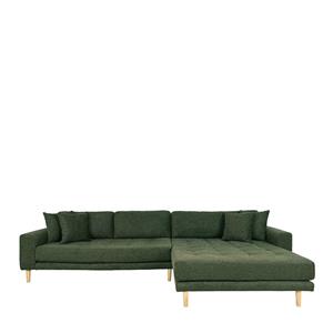 4Home XL Wohnzimmer Sofa in Oliv Grün Fußgestell aus Eichenholz