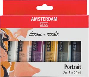 royaltalens ROYAL TALENS Acrylfarbe AMSTERDAM Portrait, 6 x 20 ml