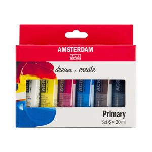 royaltalens ROYAL TALENS Acrylfarbe AMSTERDAM Primary, 6 x 20 ml