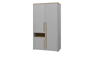 Kleiderschrank ¦ grau ¦ Maße (cm): B: 108,3 H: 194,3 T: 58,7  - Möbel Kraft