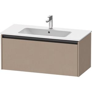 Duravit Ketho 2 wastafelonderbouwkast met 1 lade 101x48x44cm met greep antraciet Linnen mat K25064075750000