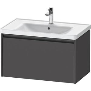 Duravit Ketho 2 wastafelonderbouwkast met 1 lade 78.4x45.5x44cm met greep antraciet grafiet mat K25083049490000